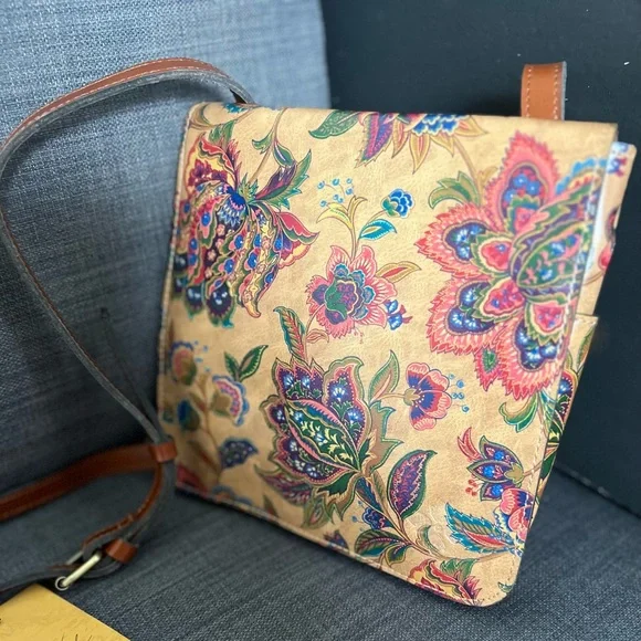 NWT PATRICIA NASH GRANADA FRANCH TAPESTRY LEATHER CROSSBODY BAG